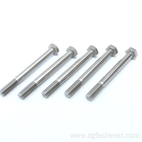 Stainless steel hexagonal flat head bolts DIN931